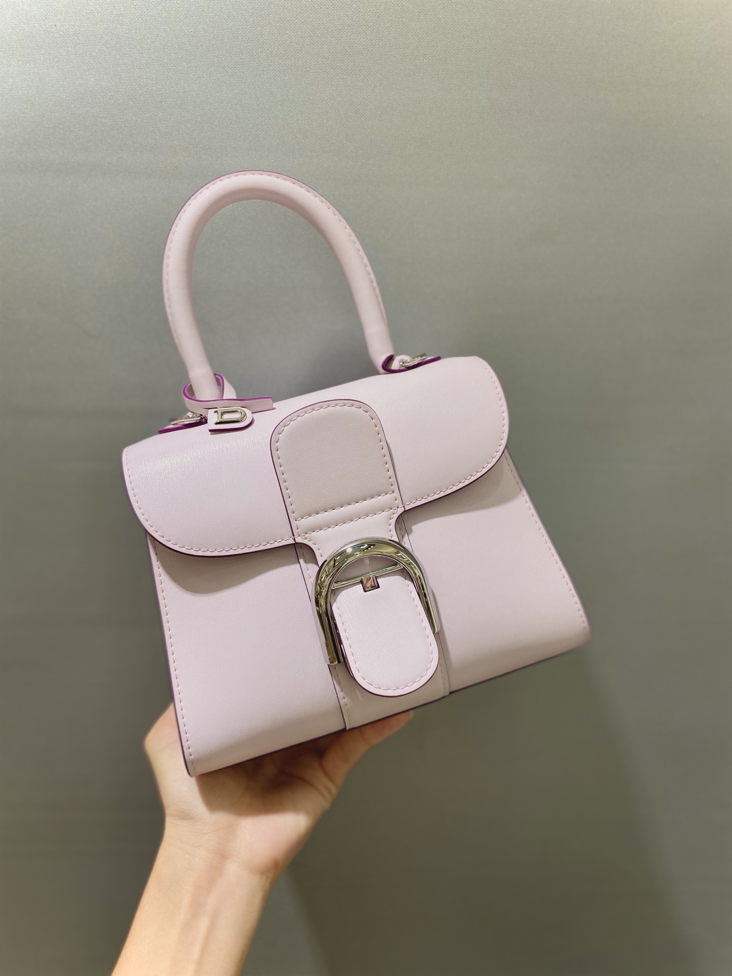 Brillant leather handbag Delvaux Multicolour in pink Leather –