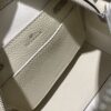 DELVAUX Taurillon Soft Mini Cool Box Satchel Ivory 1601413 |