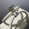 DELVAUX Taurillon Soft Mini Cool Box Satchel Ivory 1601413 |
