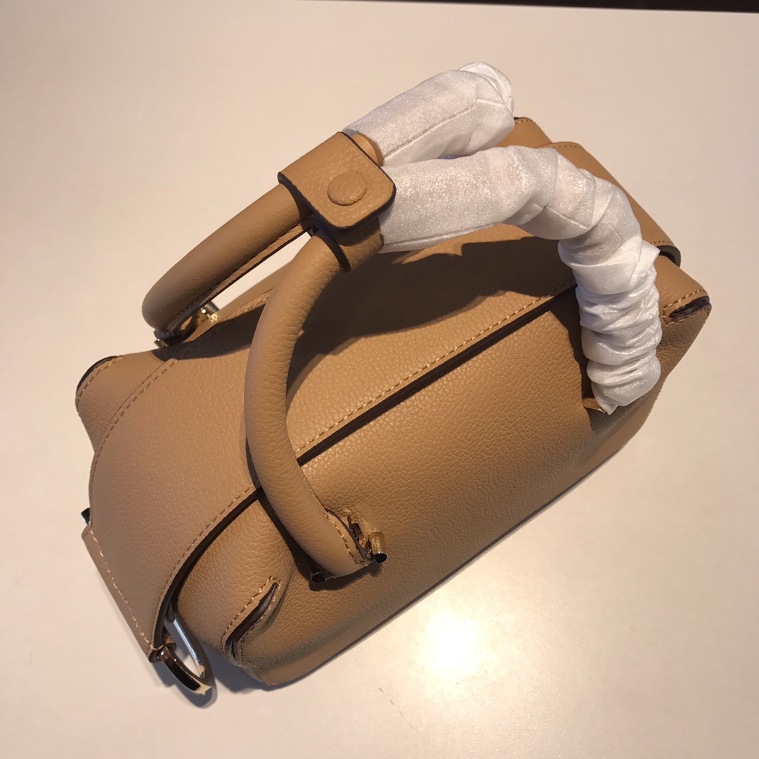 Delvaux Cool Box MM in Taurillon Soft Grained Calfskin brown