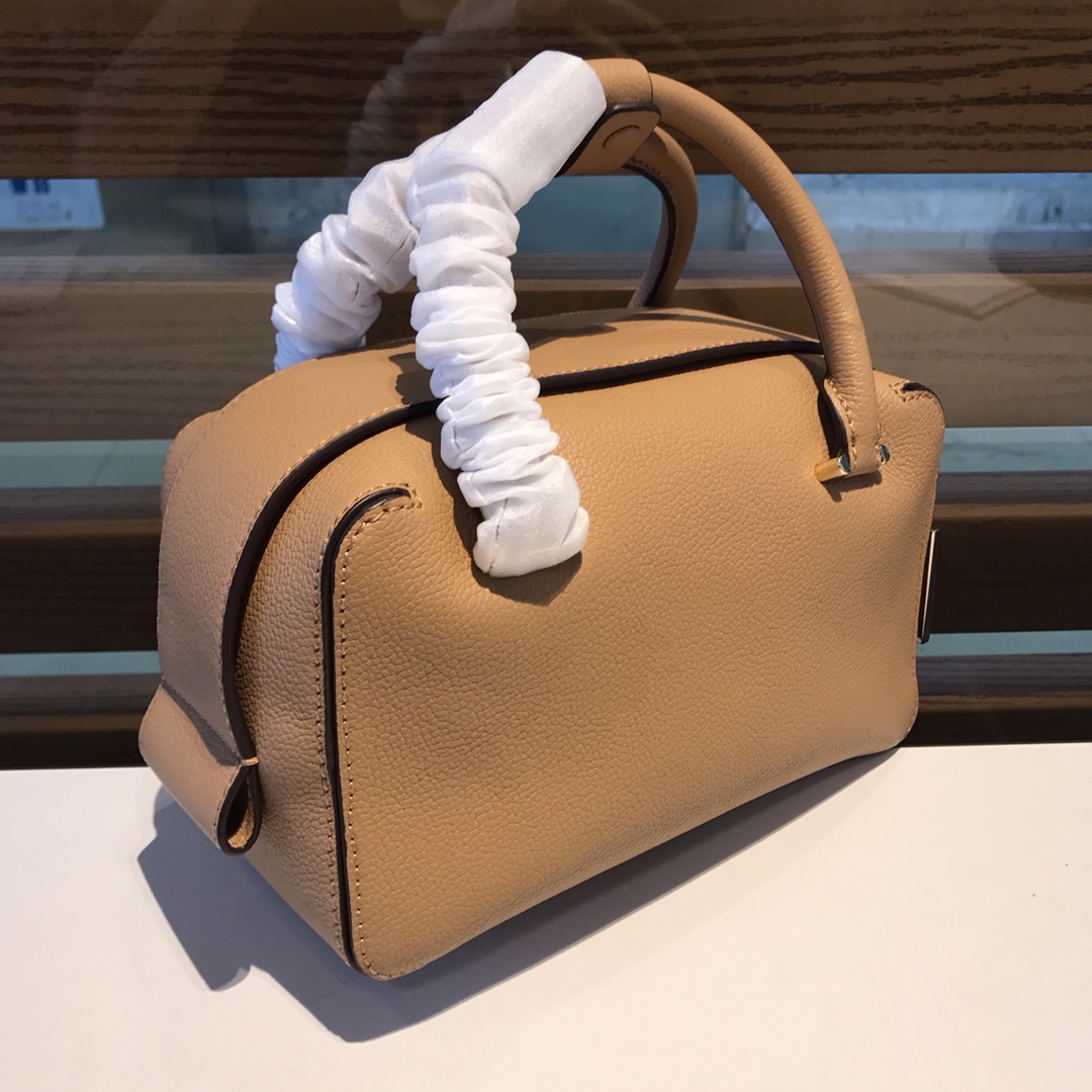 Delvaux Cool Box MM in Taurillon Soft Grained Calfskin brown