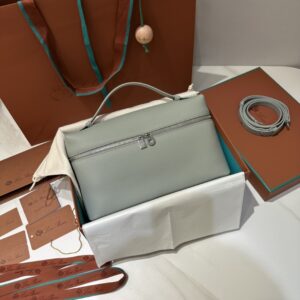 Loro Piana Clutch Bag Tas Pouch Loro Piana 19 gray