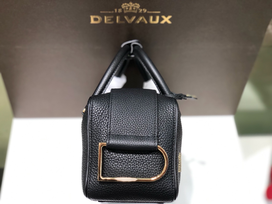Delvaux Cool box Black Leather ref.252888