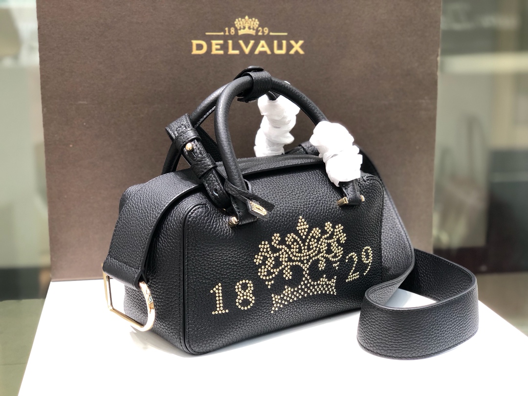 Delvaux Cool box Black Leather ref.252888