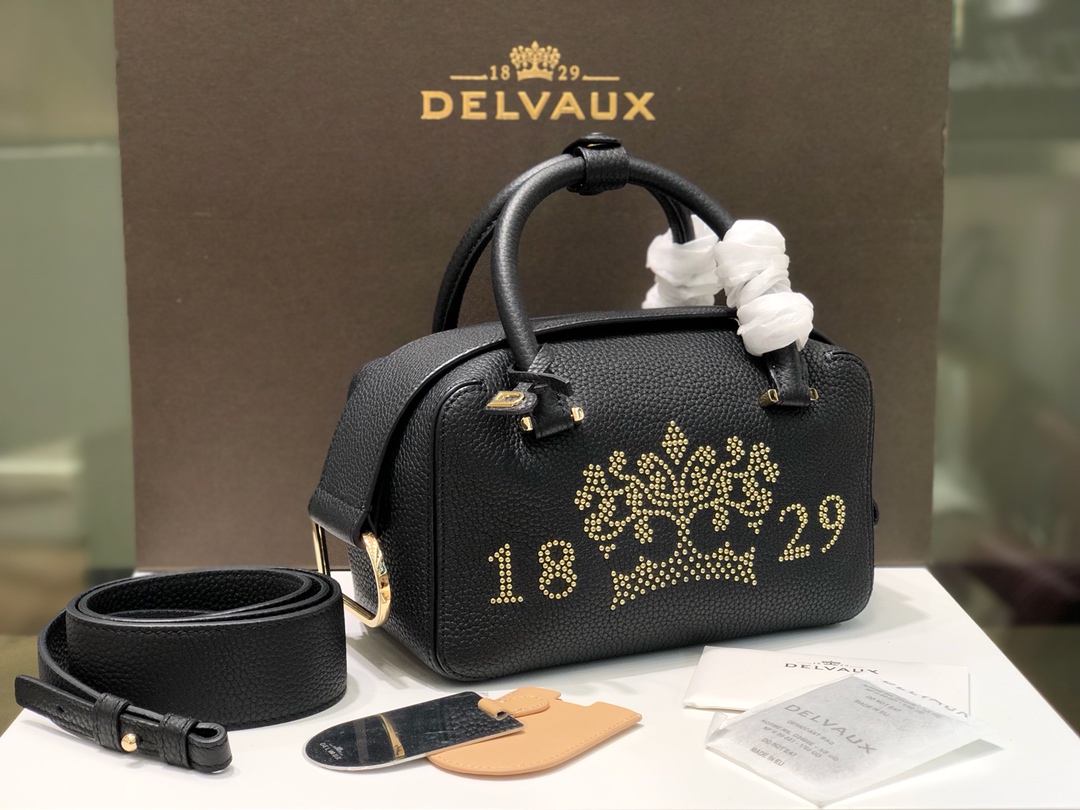 Delvaux Cool box Black Leather ref.252888