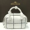 Delvaux Cool Box Mini Hippy - Black /whiteHandle Bags, Handbags -