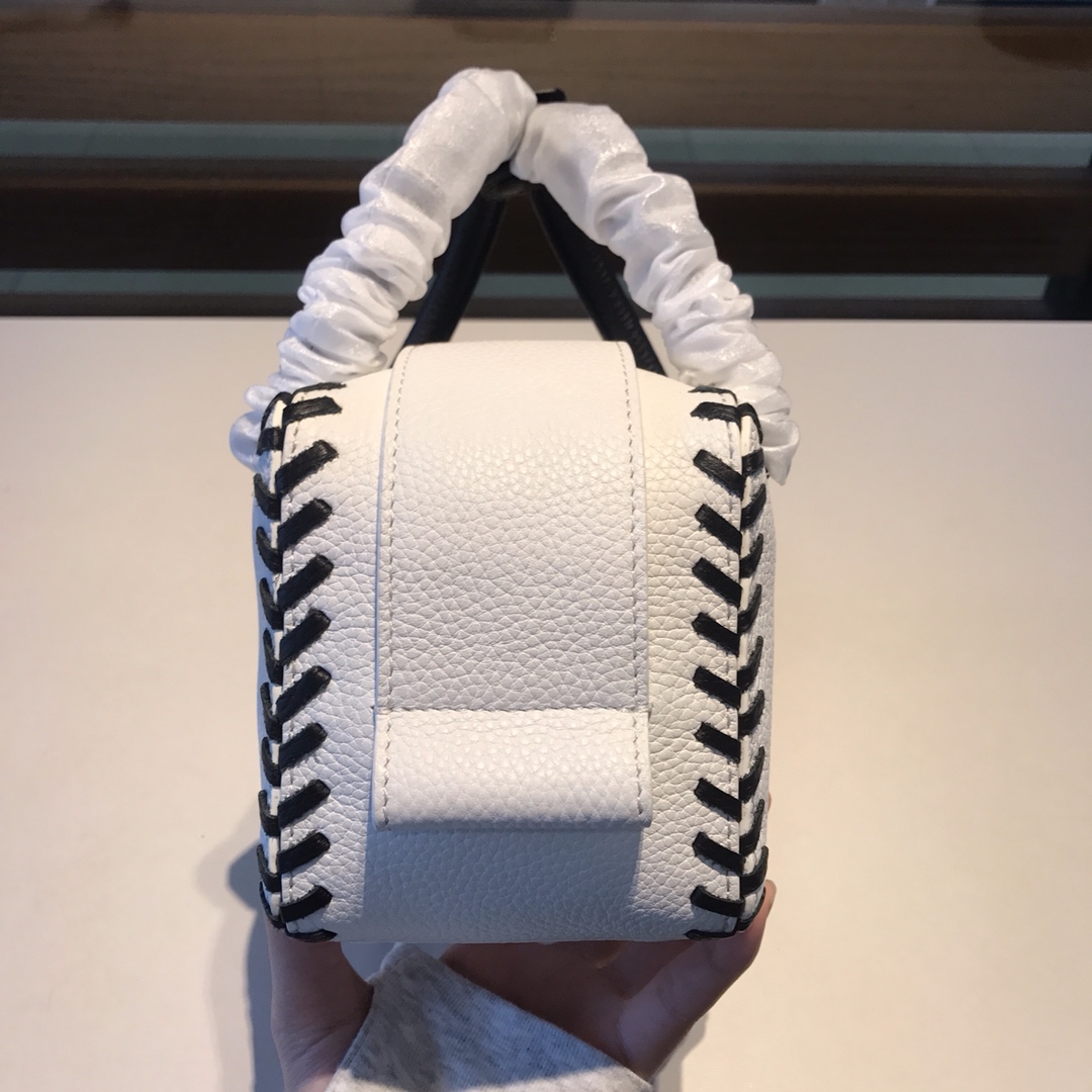 Delvaux Cool Box Mini Hippy - Black /whiteHandle Bags, Handbags -