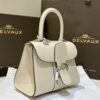 DELVAUX Box Calfskin Mini Brillant Satchel Ivory 1172448