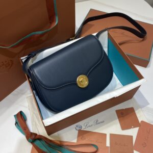 Loro Piana Small Ghiera bag Smooth Calfskin Koi Fish/Blue Navy