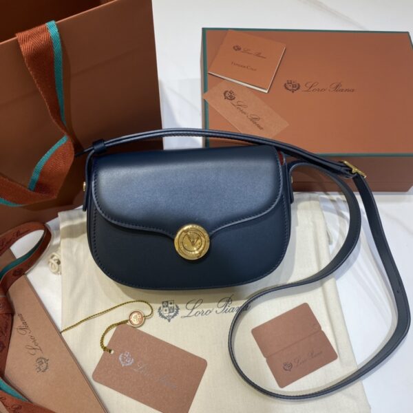 Loro Piana Small Ghiera bag Smooth Calfskin Koi Fish/Blue Navy