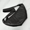 LEMAIRE Medium Croissant Leather Shoulder Bag | black