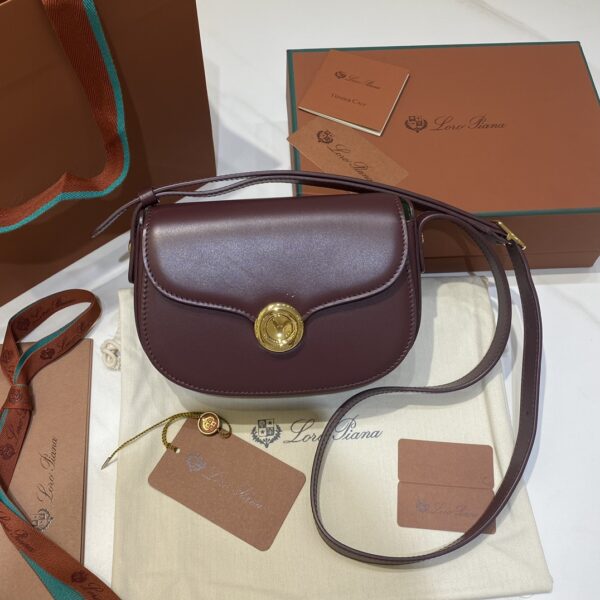 Loro Piana Small Ghiera bag Smooth Calfskin Koi Fish/dark red