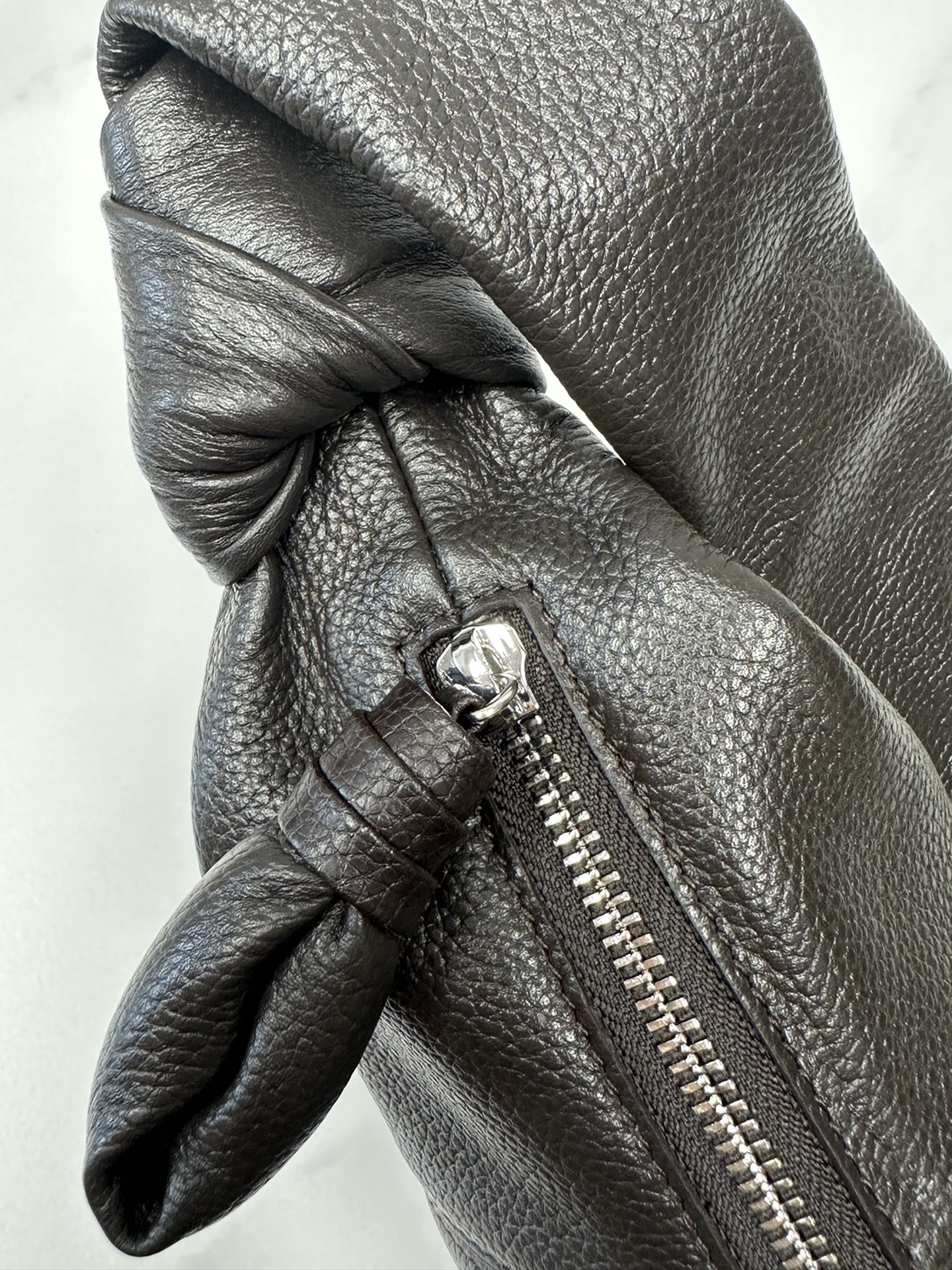Lemaire Small Croissant Grain Leather Bag - Black |