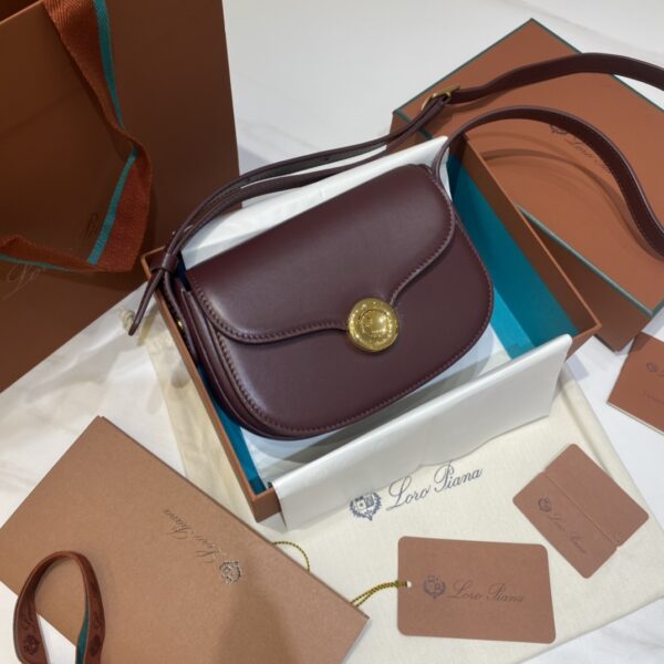 Loro Piana Small Ghiera bag Smooth Calfskin Koi Fish/dark red