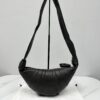 Lemaire Small Croissant Grain Leather Bag - Black |