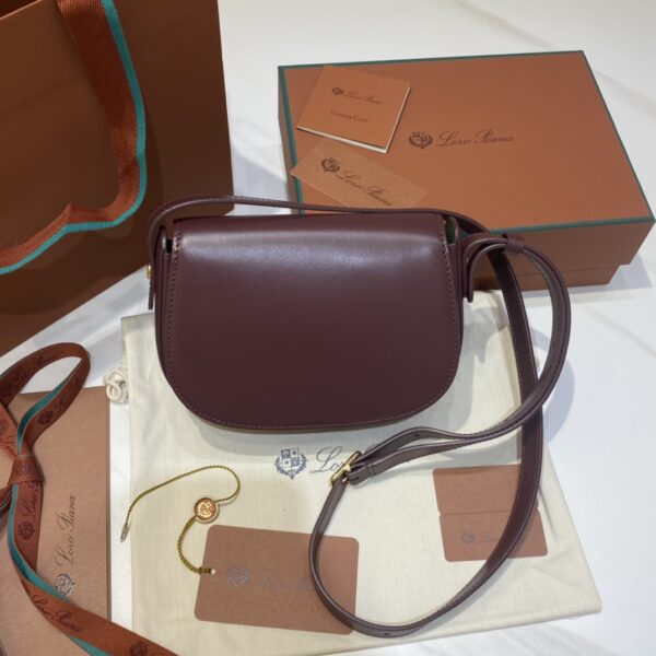 Loro Piana Small Ghiera bag Smooth Calfskin Koi Fish/dark red