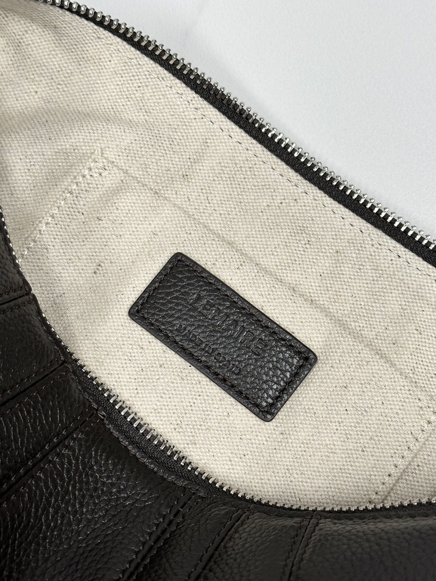 Lemaire Small Croissant Grain Leather Bag - Black |