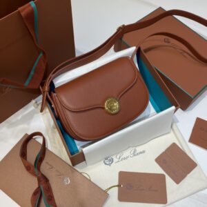 Loro Piana Small Ghiera bag Smooth Calfskin Koi Fish brown red