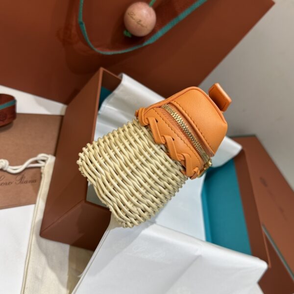 Loro Piana Extra Pocket L19 East-West wicker Rattan Malt-Sun