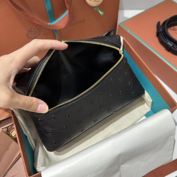 Extra pocket leather crossbody bag Loro Piana Black in Leath