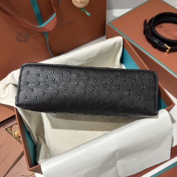 Extra pocket leather crossbody bag Loro Piana Black in Leath