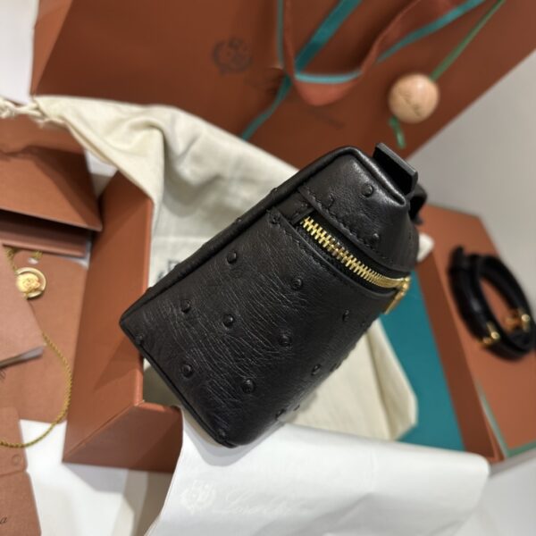 Extra pocket leather crossbody bag Loro Piana Black in Leath