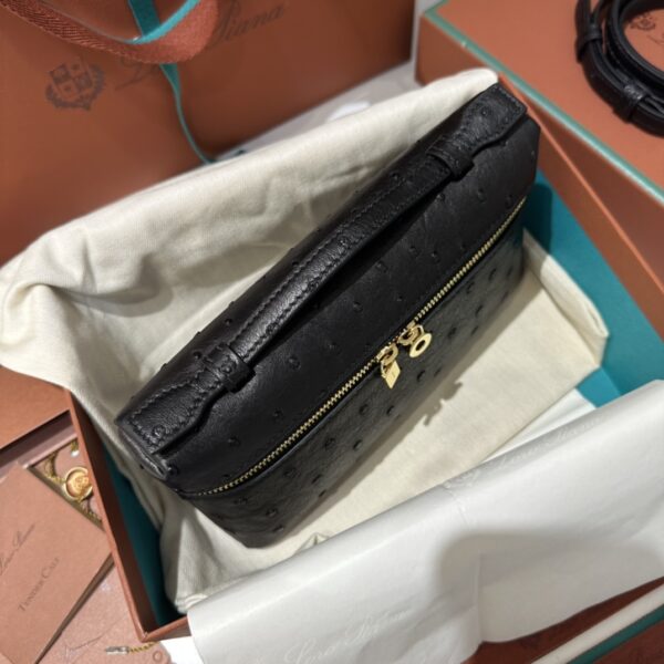 Extra pocket leather crossbody bag Loro Piana Black in Leath