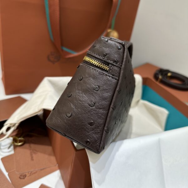 Extra pocket leather crossbody bag Loro Piana brown in Leath