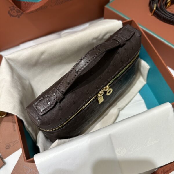 Extra pocket leather crossbody bag Loro Piana brown in Leath