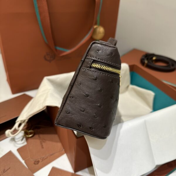 Extra pocket leather crossbody bag Loro Piana brown in Leath