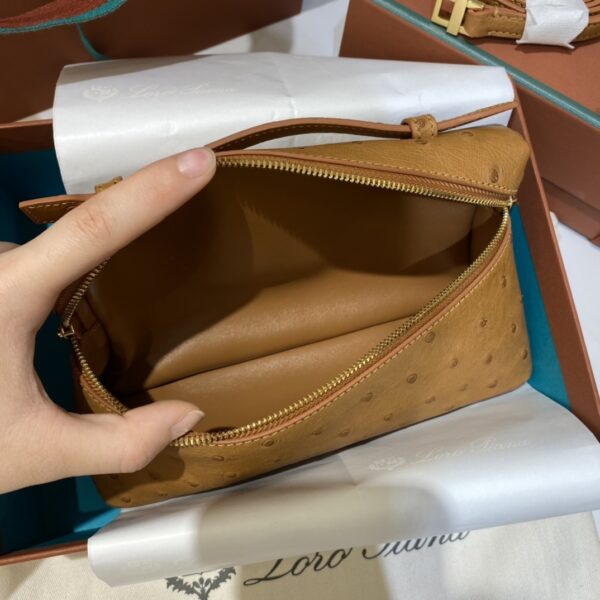 Extra pocket leather crossbody bag Loro Piana brown  in Leath