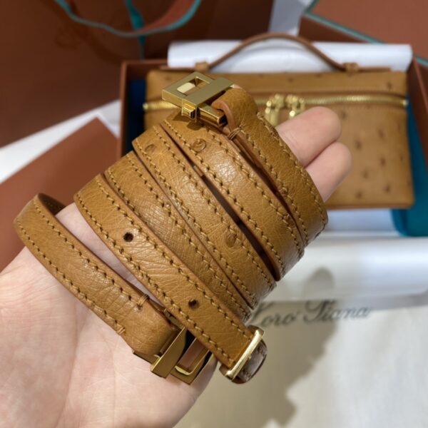 Extra pocket leather crossbody bag Loro Piana brown  in Leath