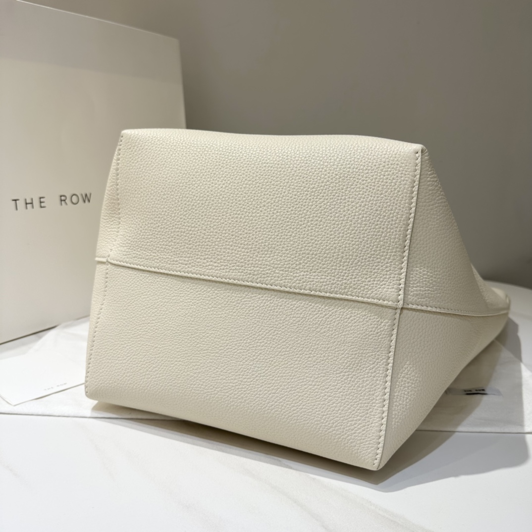 Beige Large N/S Park Leather Tote | THE ROW