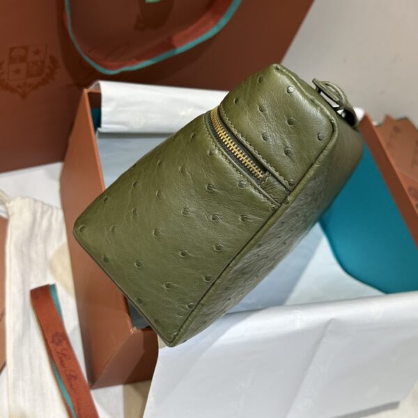 Extra pocket leather crossbody bag Loro Piana green dark  in Leath
