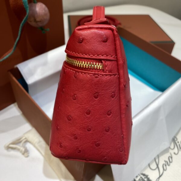Extra pocket leather crossbody bag Loro Piana red in Leath