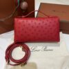 Extra pocket leather crossbody bag Loro Piana red in Leath