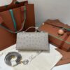 Extra pocket leather crossbody bag Loro Piana gray in Leath