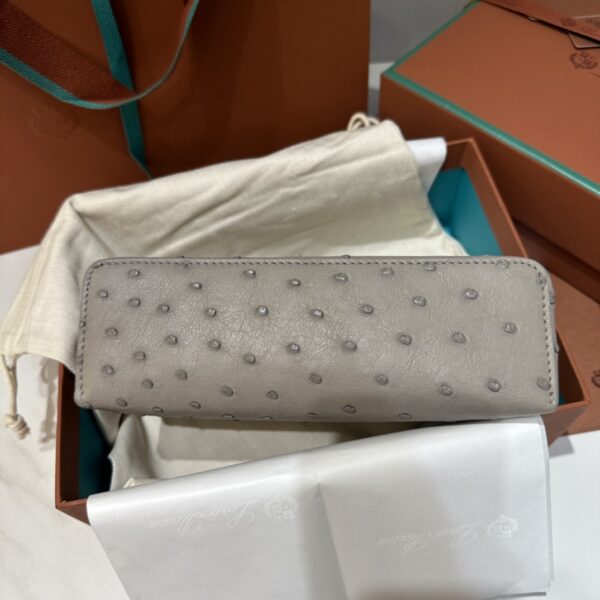 Extra pocket leather crossbody bag Loro Piana gray in Leath