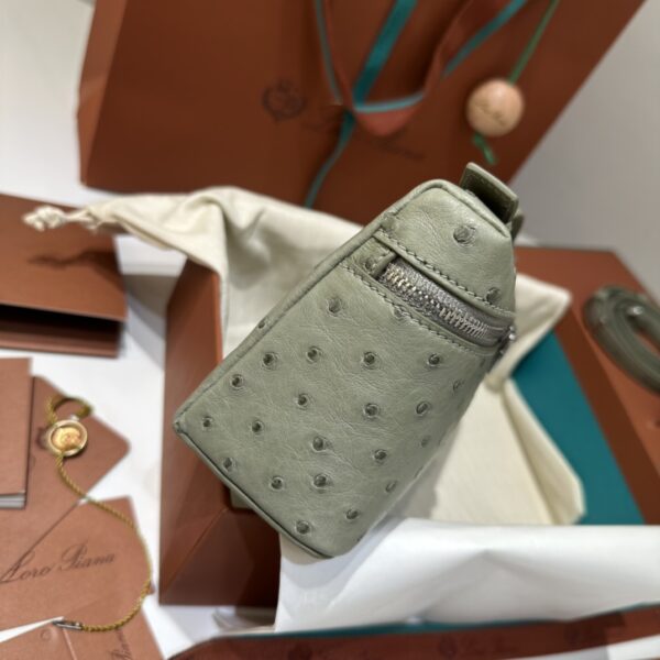 Extra pocket leather crossbody bag Loro Piana green in Leath