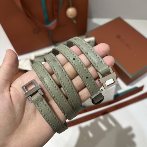 Extra pocket leather crossbody bag Loro Piana green in Leath