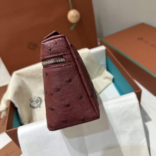 Extra pocket leather crossbody bag Loro Piana dark red in Leath