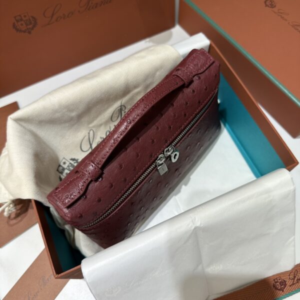Extra pocket leather crossbody bag Loro Piana dark red in Leath