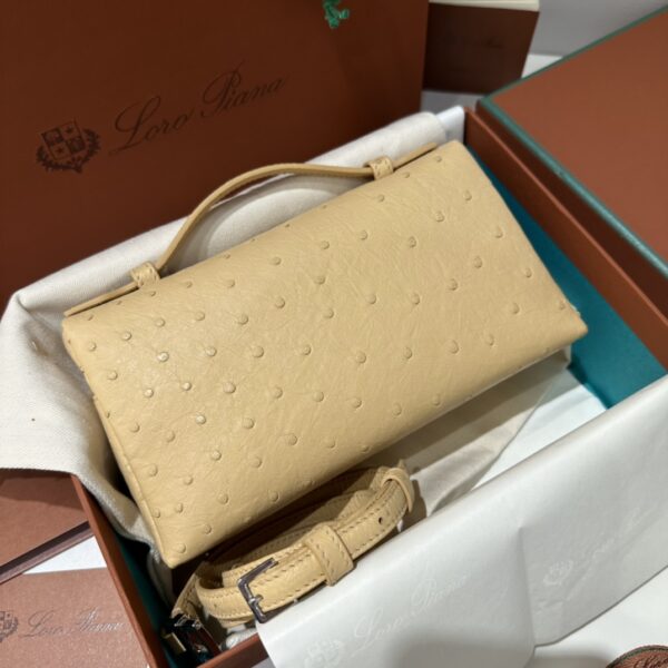 Extra pocket leather crossbody bag Loro Piana Beige in Leath