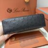 Extra Pocket L27 Ostrich Leather Whisper black- Loro Piana