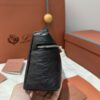 Extra Pocket L27 Ostrich Leather Whisper black- Loro Piana