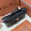 Extra Pocket L27 Ostrich Leather Whisper black- Loro Piana