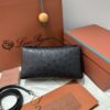 Extra Pocket L27 Ostrich Leather Whisper black- Loro Piana