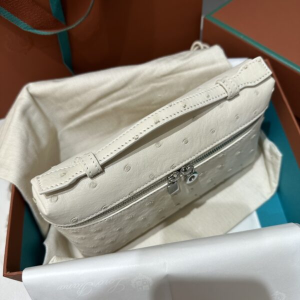 Extra pocket leather crossbody bag Loro Piana white in Leath