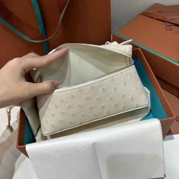 Extra pocket leather crossbody bag Loro Piana white in Leath
