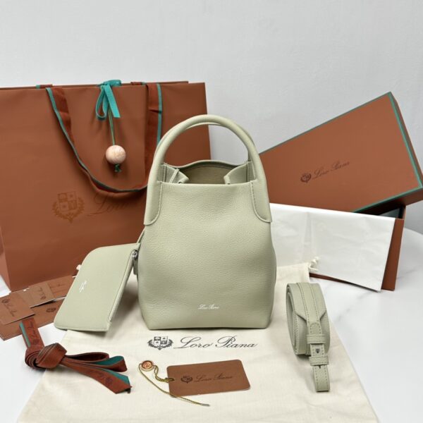 Loro Piana Green Micro Bale Bag in Calfskin Leather ...